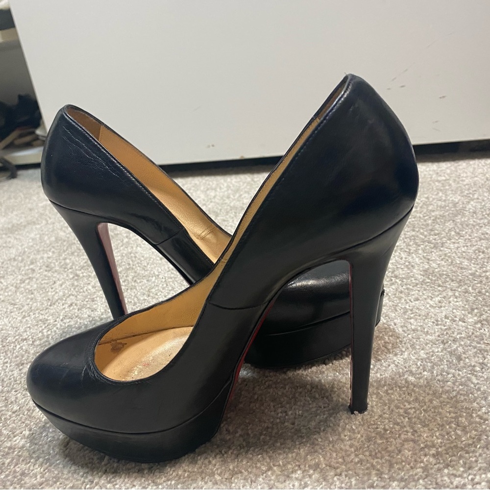 Black louboutin Bianca platform 37